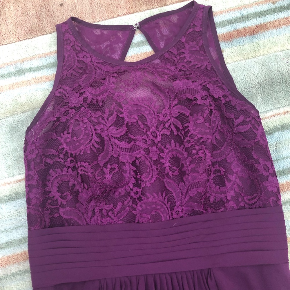 purple bridesmaids/prom dress